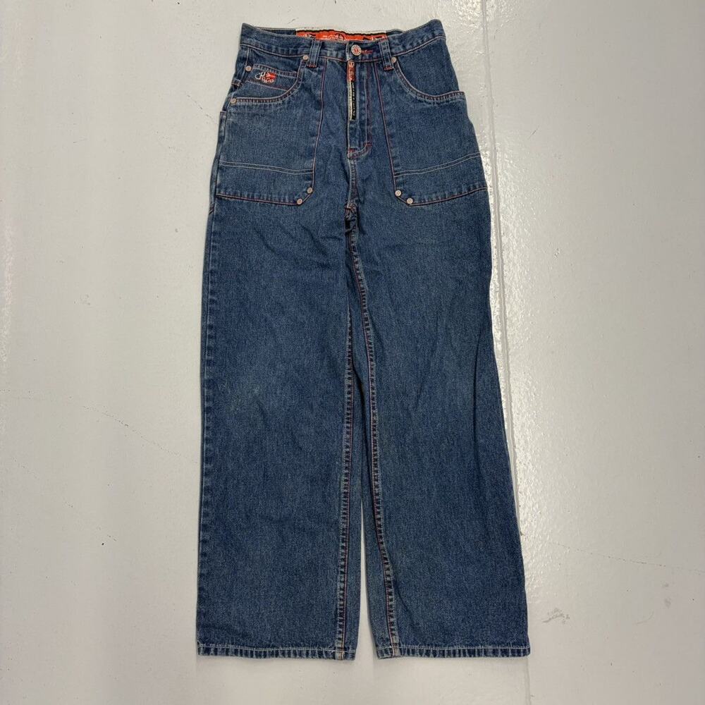 Vintage Y2k Paco Blue Baggy Loose Fit Wide Leg Jeans 26x28